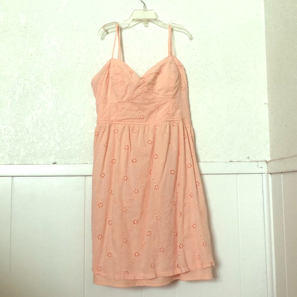 Peach flower dress